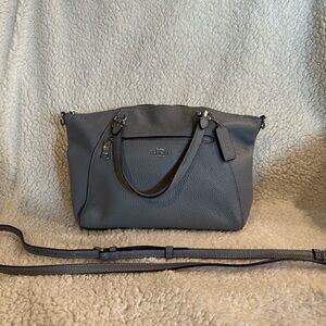 Coach Charcoal Leather Shoulder Bag